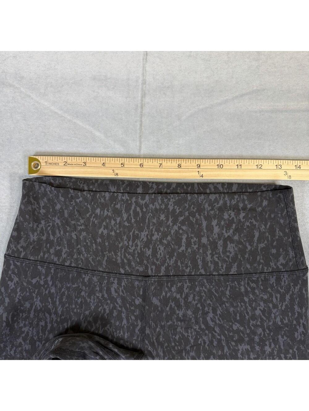 Lululemon Align Pants Womens 10 Gray Leopard Camo Crop 25” High Rise Leggings - Picture 5 of 7